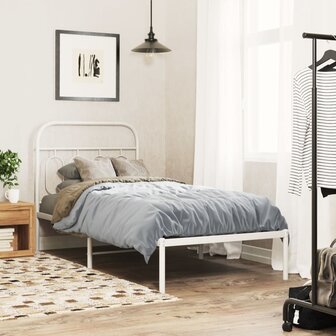 Hoofdbord 90 cm metaal wit 3