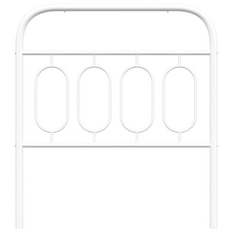 Hoofdbord 90 cm metaal wit 4