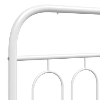 Hoofdbord 90 cm metaal wit 5