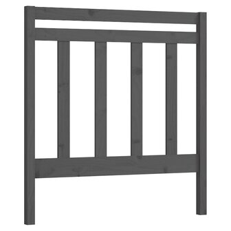 Hoofdbord 106x4x100 cm massief grenenhout grijs 2