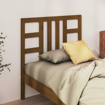Hoofdbord 81x4x100 cm massief grenenhout honingbruin 1
