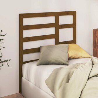 Hoofdbord 81x4x104 cm massief grenenhout honingbruin 3