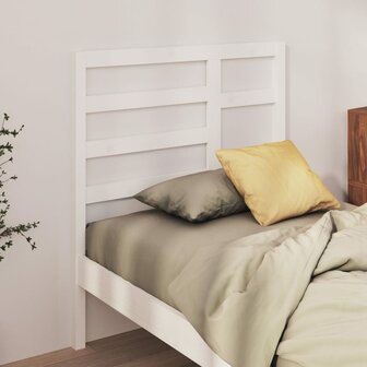 Hoofdbord 96x4x104 cm massief grenenhout wit 1