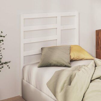 Hoofdbord 96x4x104 cm massief grenenhout wit 3