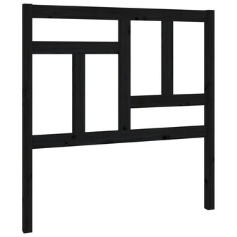 Hoofdbord 80,5x4x100 cm massief grenenhout zwart 2