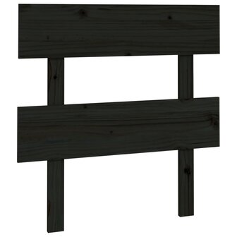 Hoofdbord 78,5x3x81 cm massief grenenhout zwart 2