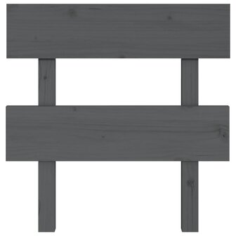 Hoofdbord 93,5x3x81 cm massief grenenhout grijs 3