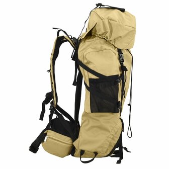 Wandelrugzak 80 L oxford stof kakikleurig 2