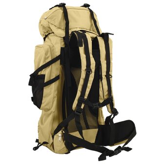 Wandelrugzak 80 L oxford stof kakikleurig 3