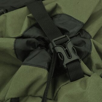 Wandelrugzak 100 L oxford stof legergroen 6