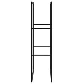 Haardhoutrek 55x30x116 cm staal zwart 6