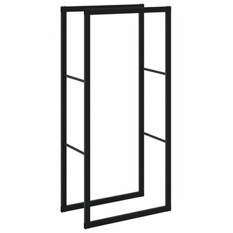 Haardhoutrek 55x30x116 cm staal zwart 7