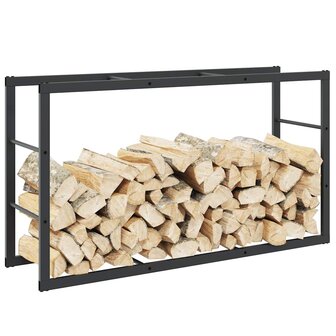 Haardhoutrek 110x30x61 cm staal zwart 1