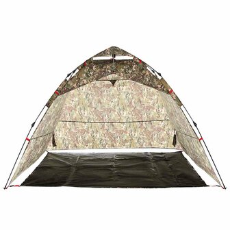 Tent 4-persoons snelontgrendeling camouflage 6