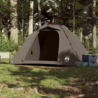 Tent 4-persoons snelontgrendeling bruin 3