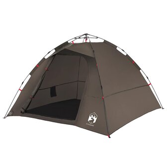 Tent 4-persoons snelontgrendeling bruin 4