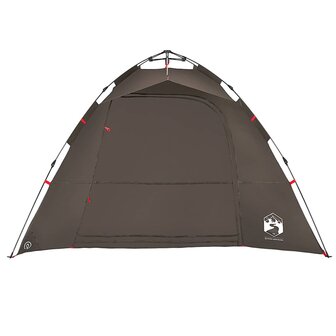Tent 4-persoons snelontgrendeling bruin 5