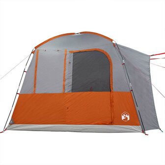 Autotent 4-persoons waterdicht grijs en oranje 7