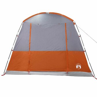 Autotent 4-persoons waterdicht grijs en oranje 8