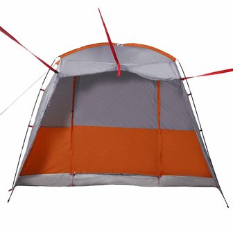 Autotent 4-persoons waterdicht grijs en oranje 9