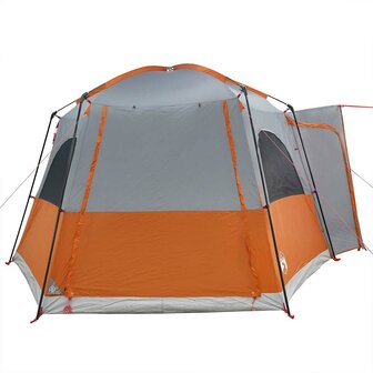 Autotent 4-persoons waterdicht grijs en oranje 7