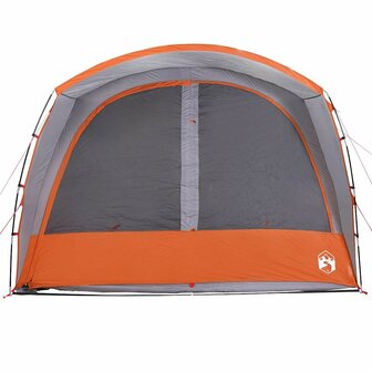 Autotent 4-persoons waterdicht grijs en oranje 6