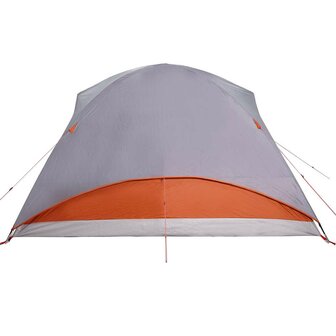 Autotent 4-persoons waterdicht grijs en oranje 8