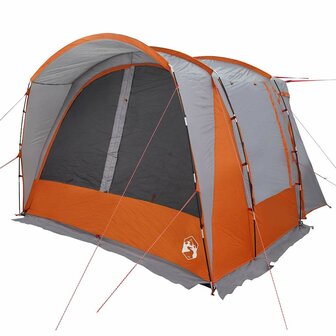 Autotent 4-persoons waterdicht grijs en oranje 9