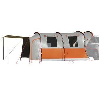 Autotent 4-persoons waterdicht grijs en oranje 1