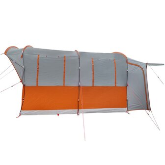 Autotent 4-persoons waterdicht grijs en oranje 8