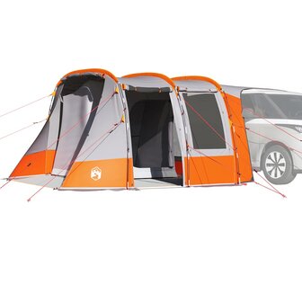 Autotent waterdicht grijs en oranje 1