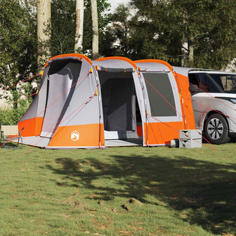 Autotent waterdicht grijs en oranje 3