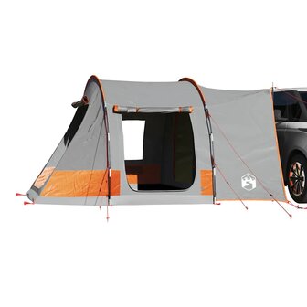 Autotent 2-persoons waterdicht grijs en oranje 1