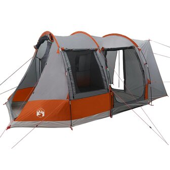 Autotent 2-persoons waterdicht grijs en oranje 4