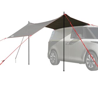 Autotent waterdicht grijs en oranje 1