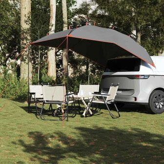 Autotent waterdicht grijs en oranje 3