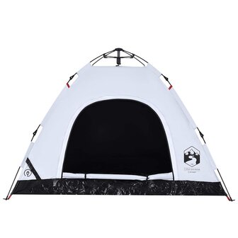 Tent 3-persoons snelontgrendeling verduisterende stof wit 6