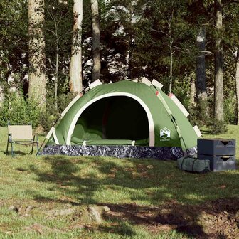 Tent 4-persoons snelontgrendeling groen 3