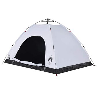 Tent 4-persoons snelontgrendeling verduisterende stof wit 4