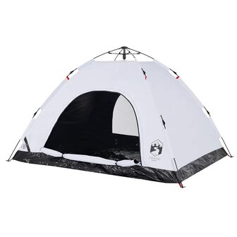 Tent 4-persoons snelontgrendeling verduisterende stof wit 5