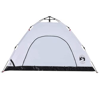 Tent 4-persoons snelontgrendeling verduisterende stof wit 7