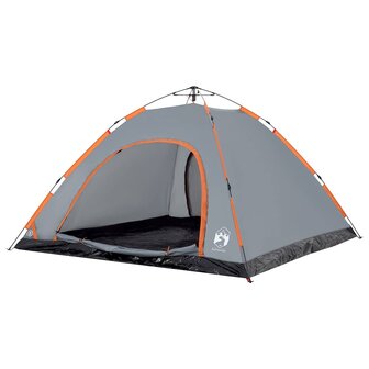 Tent 5-persoons snelontgrendeling grijs en oranje 4