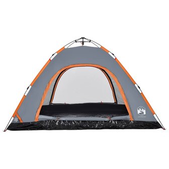 Tent 5-persoons snelontgrendeling grijs en oranje 8
