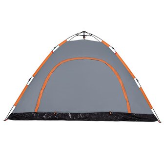 Tent 5-persoons snelontgrendeling grijs en oranje 9