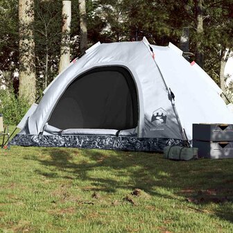 Tent 5-persoons snelontgrendeling verduisterende stof wit 1