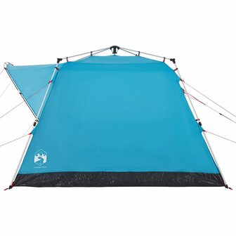 Kampeertent 4-persoons snelontgrendeling blauw 7