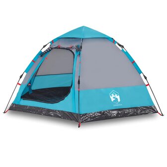 Kampeertent 4-persoons snelontgrendeling blauw 2