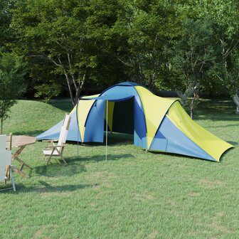 Tent 6-persoons blauw en geel 1
