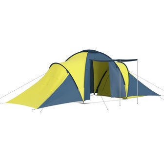 Tent 6-persoons blauw en geel 2