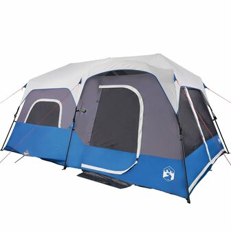Tent 9-persoons waterdicht met LED lichtgroen 6